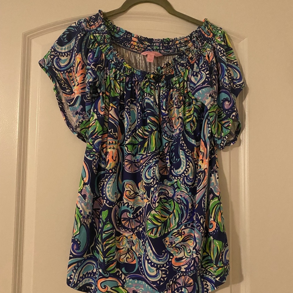 Lilly Pulitzer Off the Shoulder Shirt